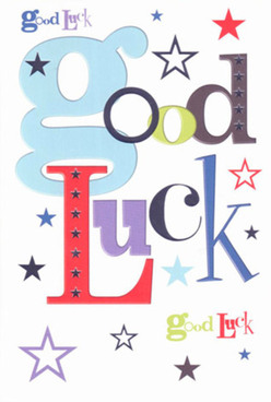 Brimming with confident charm, this good luck card mirrors the vibrancy of Enfield Town, where new beginnings unfold daily. The large, pastel-blue 'g' plays calmly against accents of bold red and rich purple, each letter designed with the care shown by local florists when arranging a seasonal bouquet. Sprinkled across the crisp white background are stars in every imaginable shade-inky navy, gentle indigo, sky blue, and tender lavender-much like the colourful mosaic of flower stalls along Market Place. The card's energetic mix of fonts and colours brings anticipation, hope, and genuine support, as if Enfield Town itself is sending a collective 'best wishes' to whoever receives it. The paper's smooth touch, cool and robust, evokes the feeling of fresh envelopes sealed before a bouquet delivery, promising reliability and care. Especially fitting for career milestones, academic achievements, or any local's next big step, this card carries the quiet weight of communal warmth and encouragement, embodying that unique support found throughout Enfield Town's close-knit community.